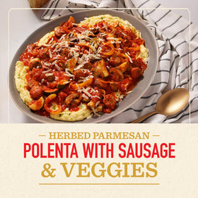 Bertolli Organic Marinara garlic-herbs closeup showcases savory aromatics enhancing recipe depth.