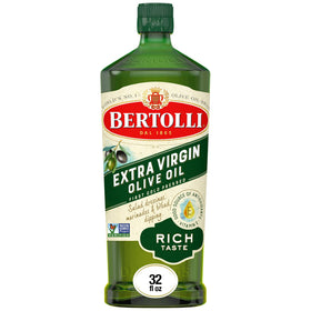 Bertolli Rich Taste olive oil bottle highlighting premium quality for dressings