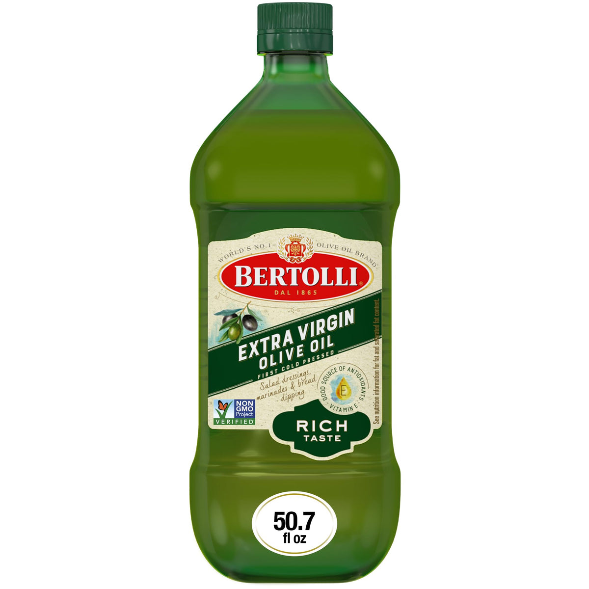 Bertolli Rich Taste olive oil bottle for everyday cooking.