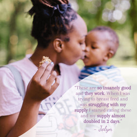 Ingredients highlight: oats and flaxseed in Bessie's Best Lactation Cookies.