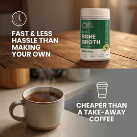 Best Bone Broth grass-fed beef ingredients highlight quality sourcing.