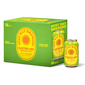 Best Day Brewing Electro-Lime Lager can with bright lime aroma for a refreshing NA beer.