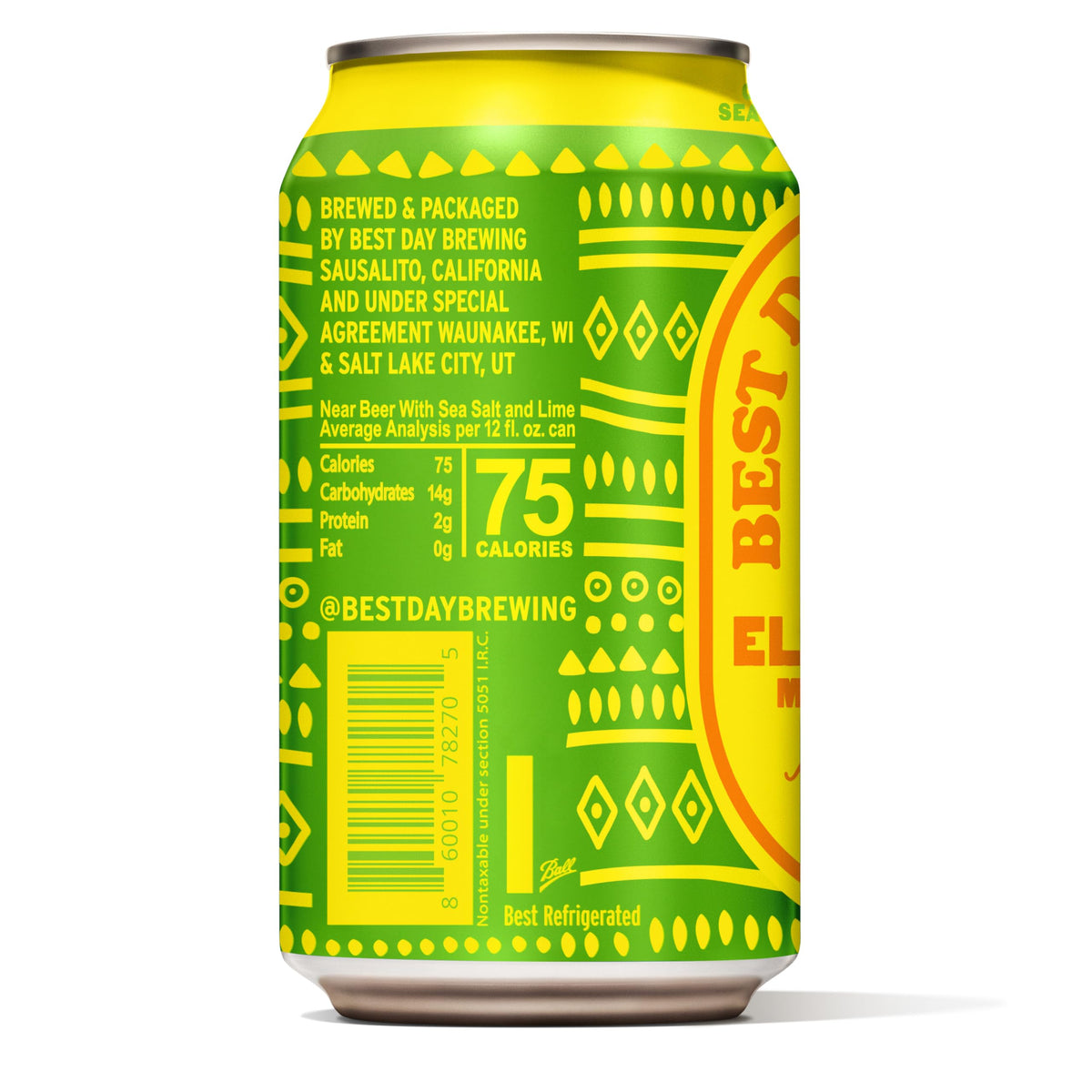 Best Day Brewing Electro-Lime Lager pour shows crisp foam and citrus notes for easy sipping.