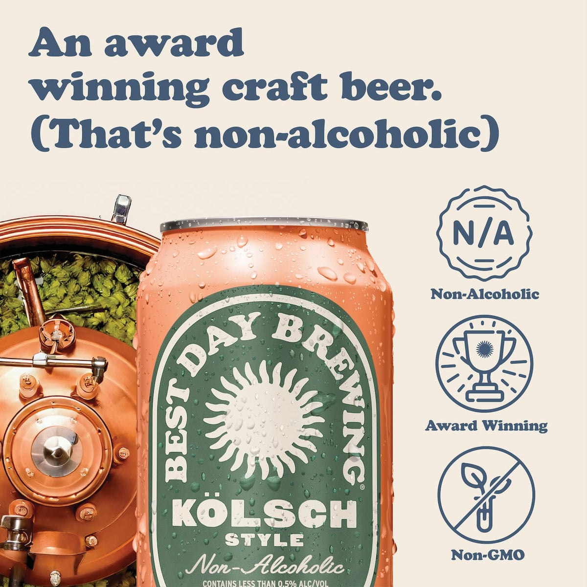 Pouring Best Day Kolsch into a glass for crisp, easy drinking