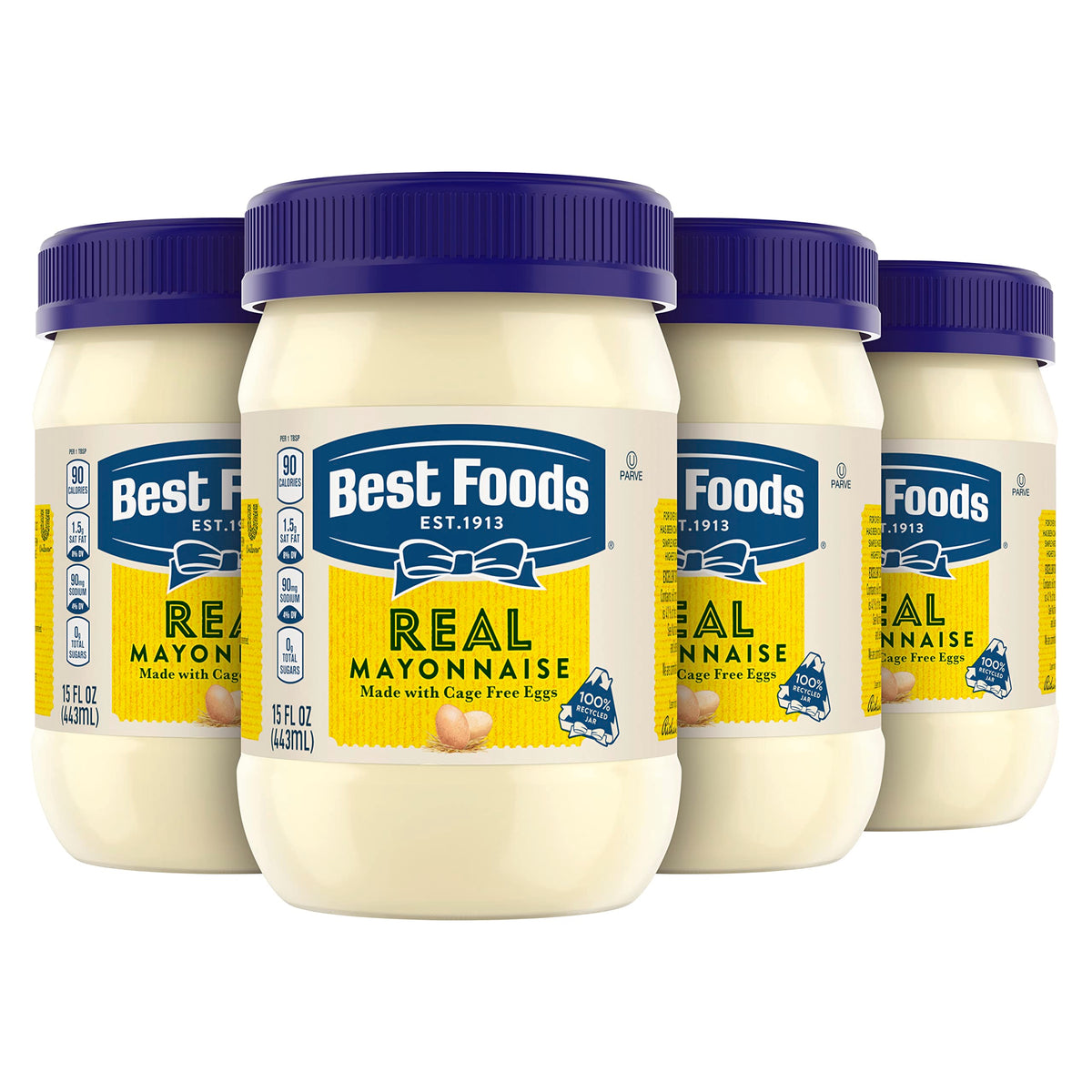 Best Foods Real Mayonnaise jar ready to pour on sandwiches or dips