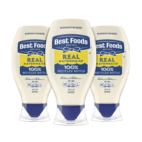 Best Foods Real Mayonnaise squeeze bottle for precise sandwich spreading.