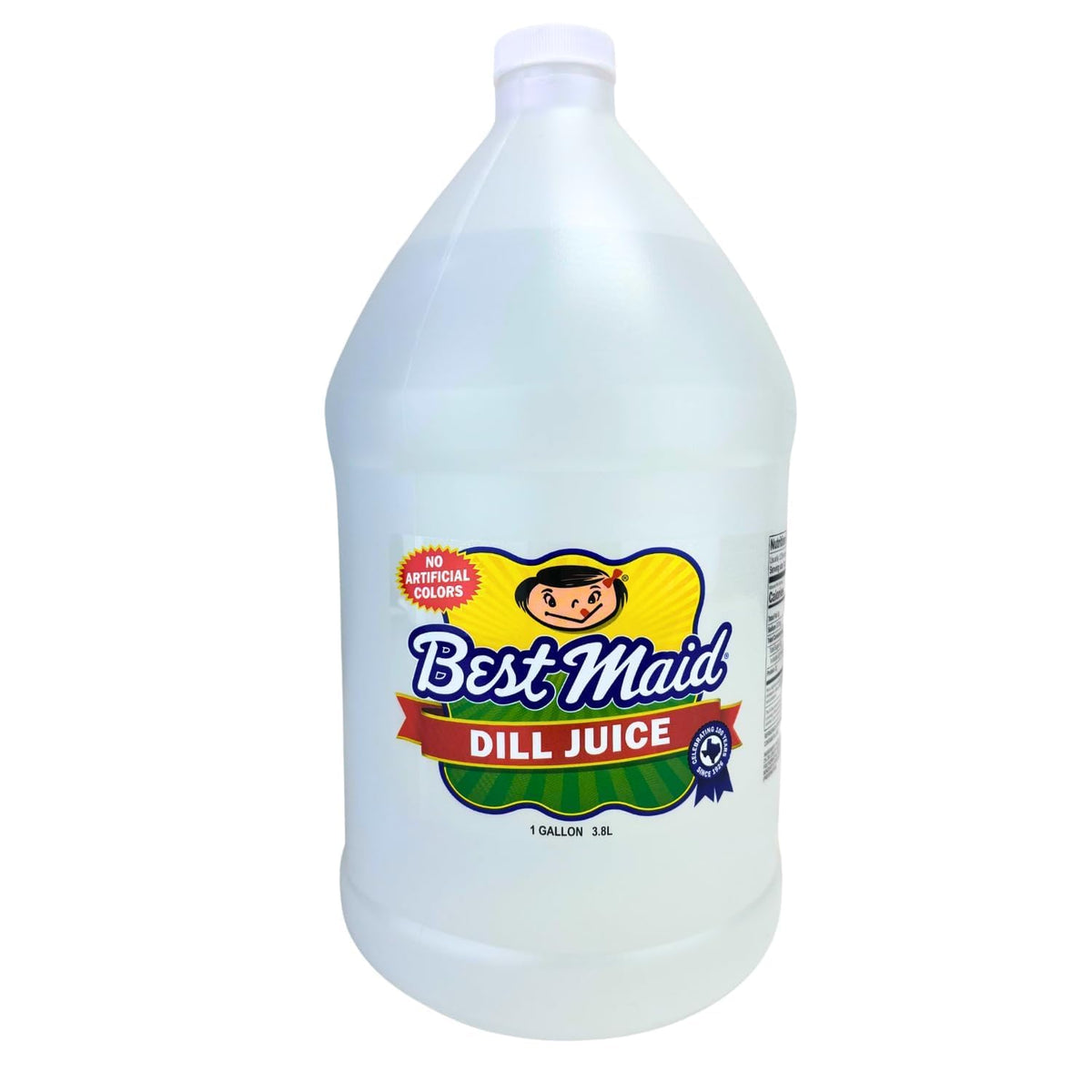 Best Maid Dill Juice bottle closeup: authentic dill brine for pickling.