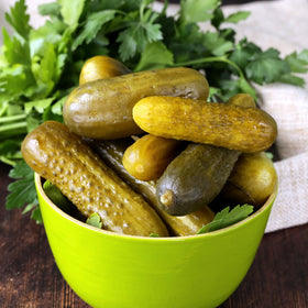 Best Maid Dill Pickles gallon jar on pantry shelf for gatherings
