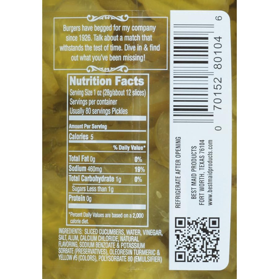 Best Maid Hamburger Slices closeup on pickles highlighting crunchy texture and bold tang