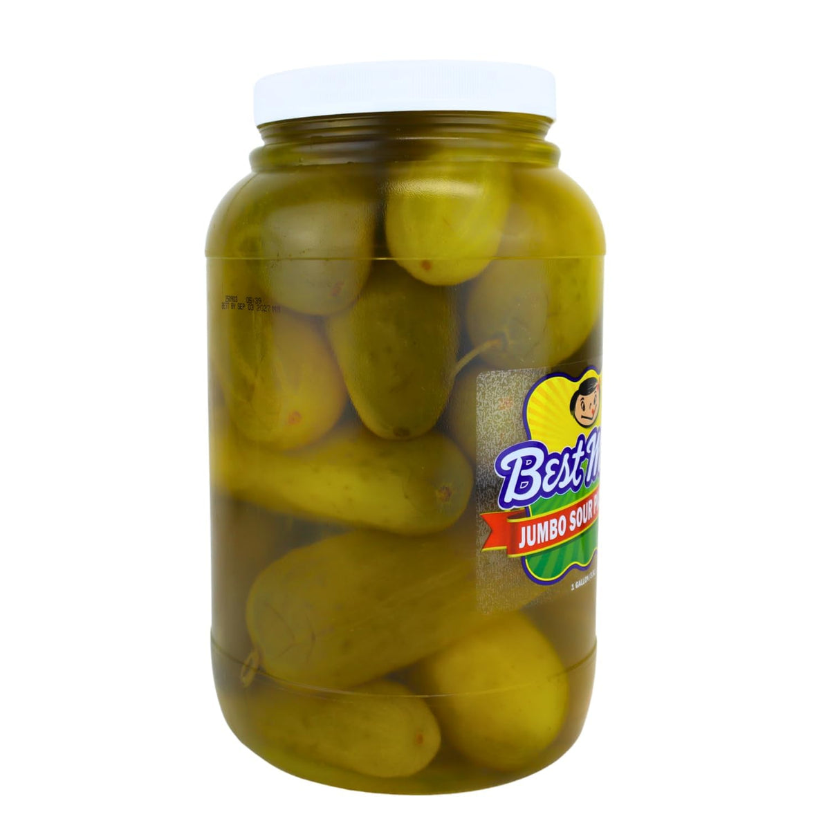 Whole pickles in jar from Best Maid Sour Pickles highlight tangy bite and crunch.