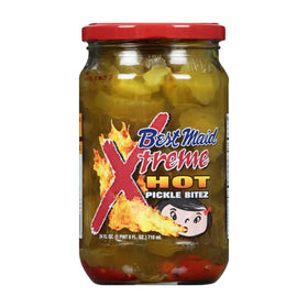 Best Maid Xtreme Hot Pickles sliced—zesty dips upgrade.