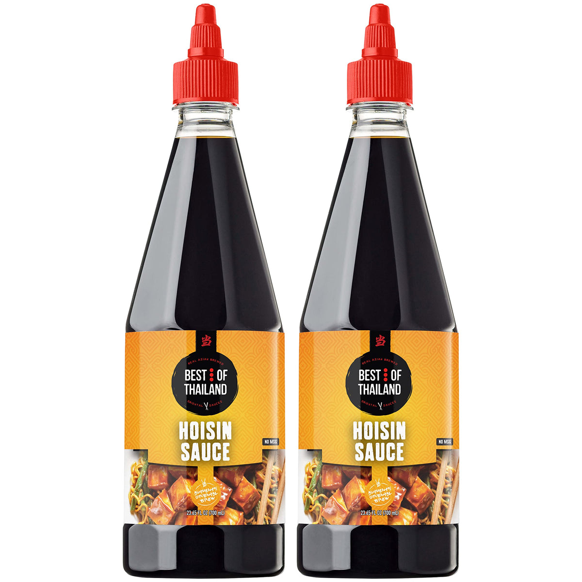 Best of Thailand Hoisin bottle close-up highlighting authentic flavor for sauces and marinades.