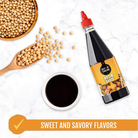 Best of Thailand Hoisin glaze over meat adds rich sweet-savory depth.