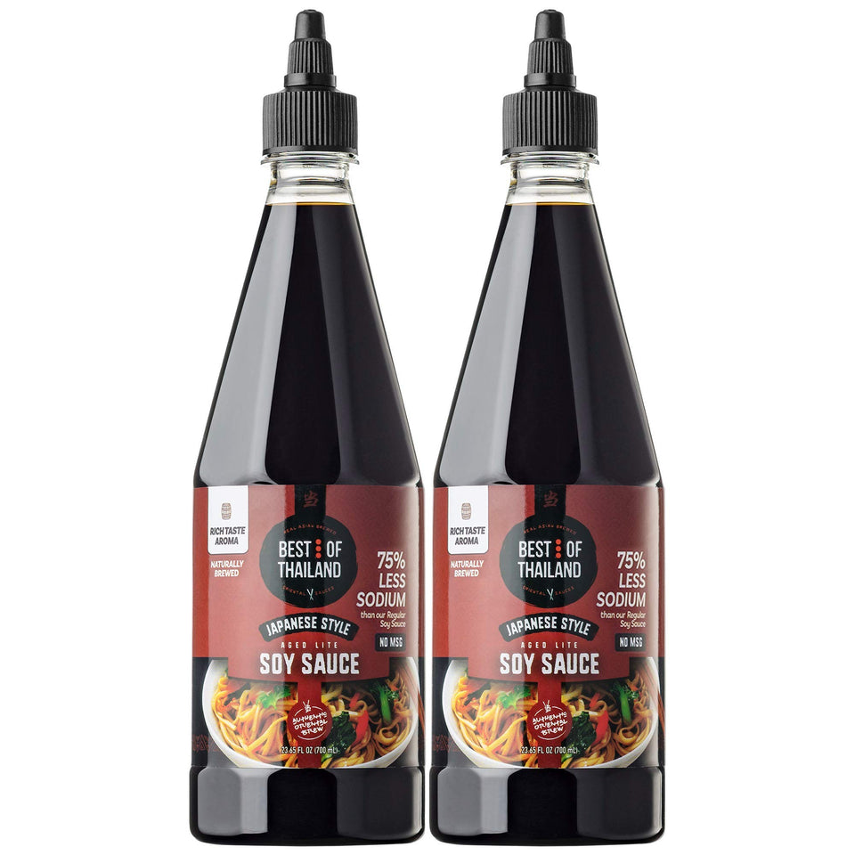 Best of Thailand Japanese Soy Sauce bottle shows deep color and versatile umami for many dishes