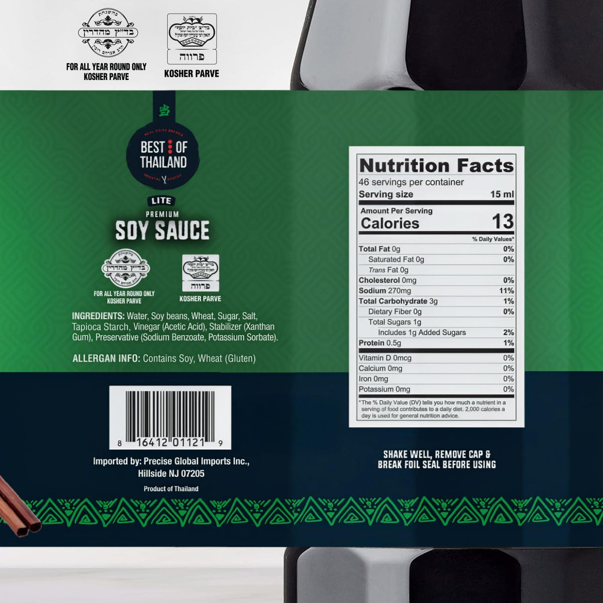 Best of Thailand Lite Soy Sauce for marinating fish and vegetables