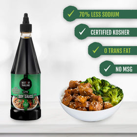 Best of Thailand Lite Soy Sauce squeezable bottle for easy, controlled pours
