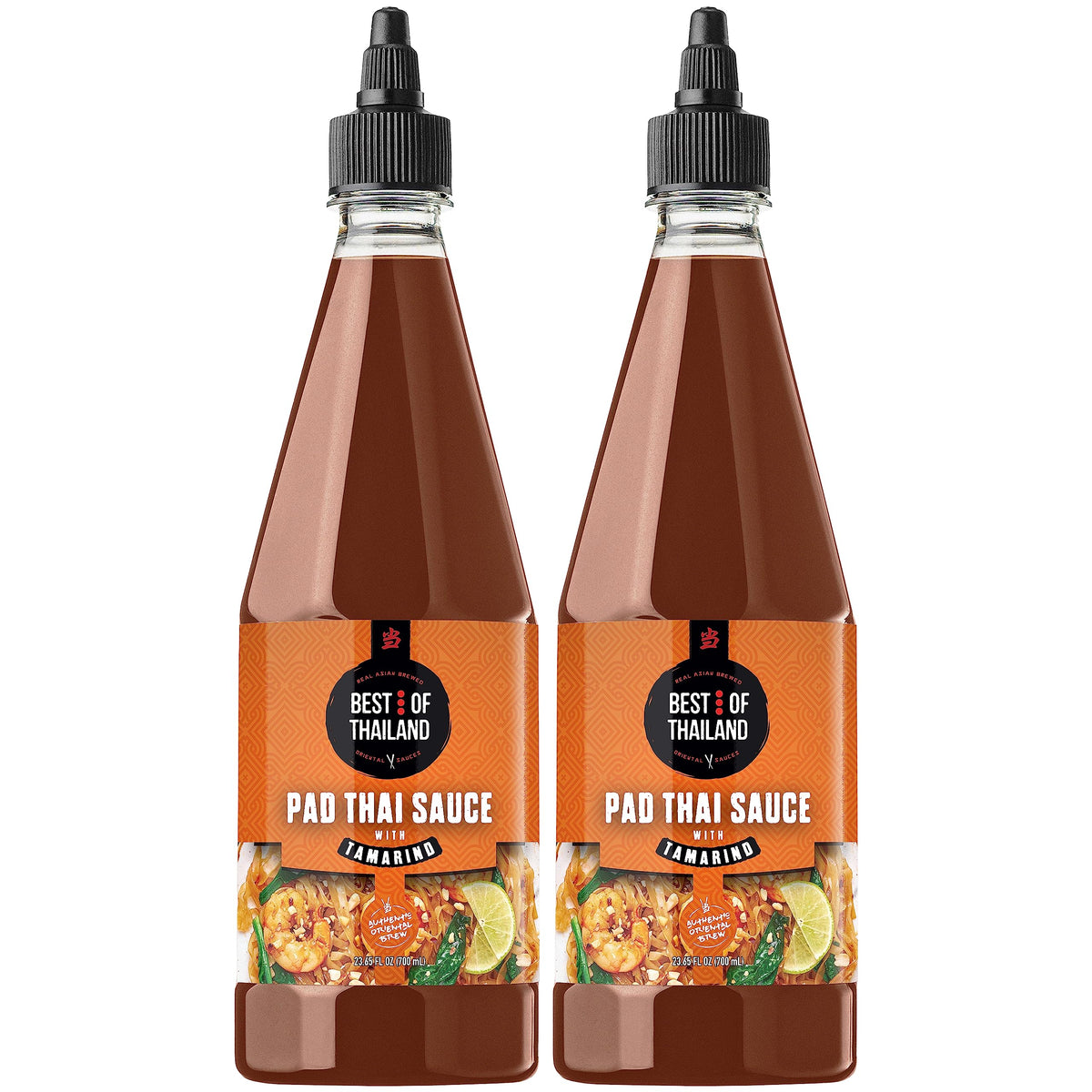 Best of Thailand Pad Thai Sauce bottle pour enhances flavor quickly for noodles and stir-fries