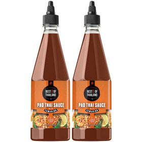 Best of Thailand Pad Thai Sauce bottle pour enhances flavor quickly for noodles and stir-fries