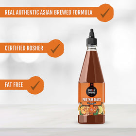 Best of Thailand Pad Thai Sauce No MSG Kosher label visible