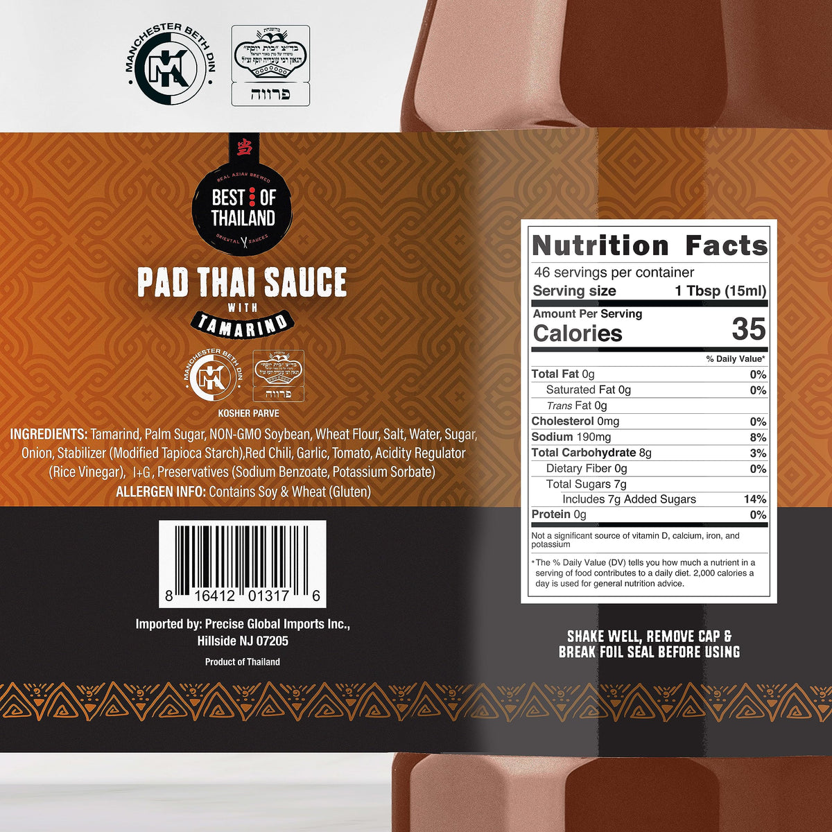 Best of Thailand Pad Thai Sauce packaging showcases premium ingredients