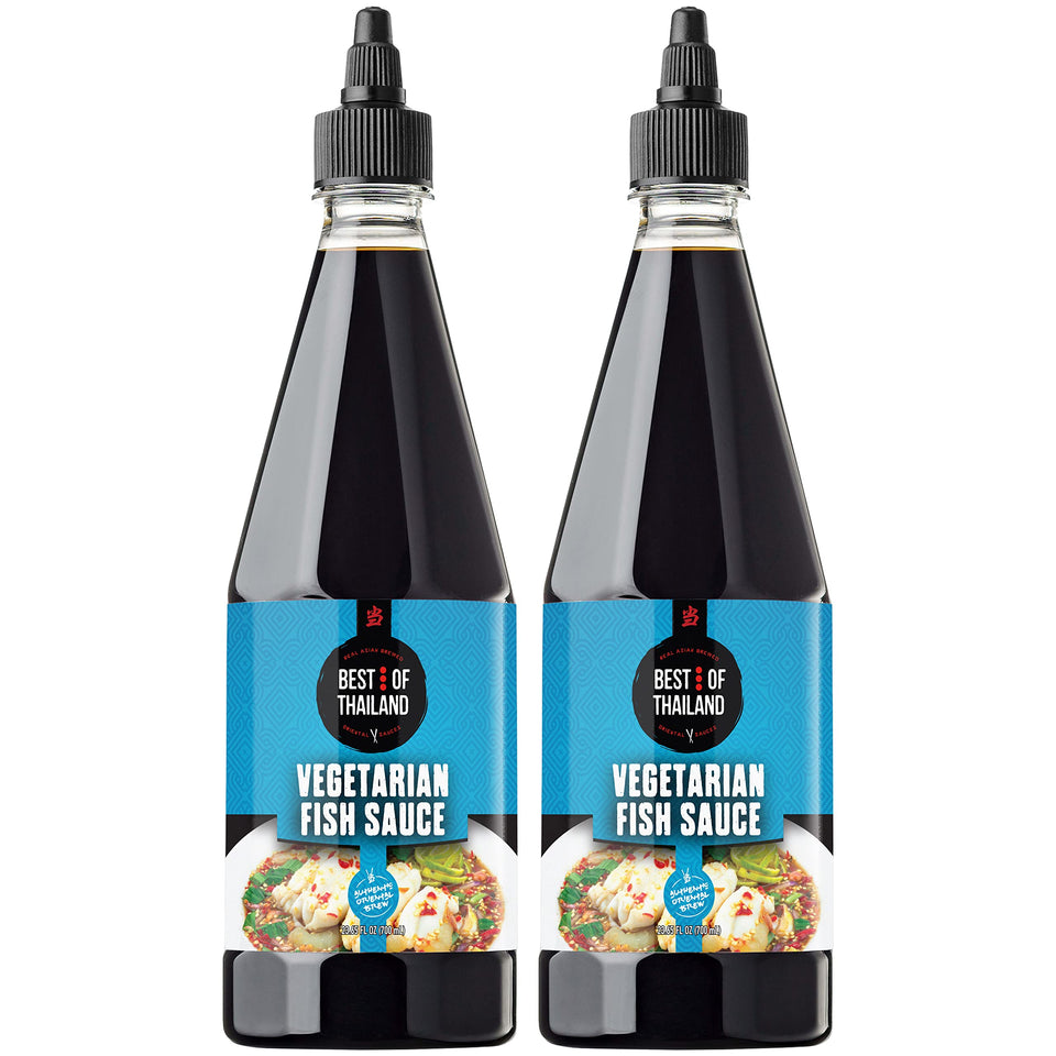 Best of Thailand vegan fish sauce bottle close-up for authentic flavor ideas.