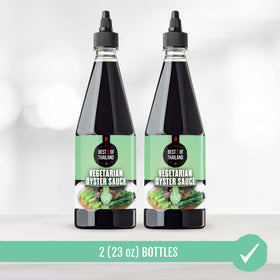 Two-pack display of Best Of Thailand Vegetarian Oyster Sauce for meal prep