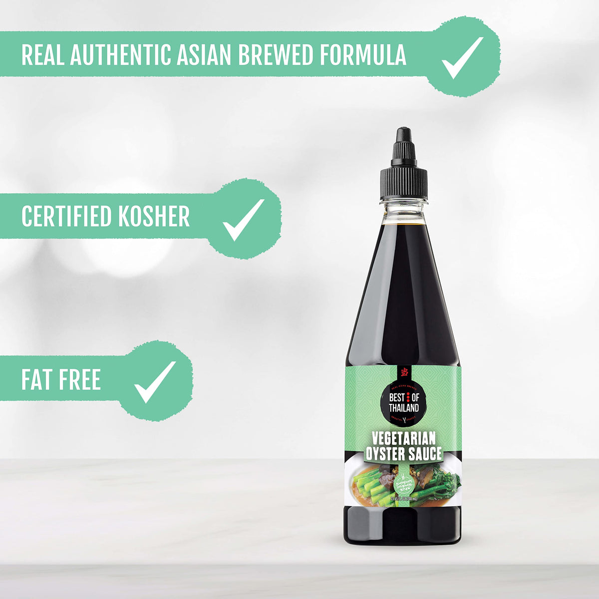 Best Of Thailand Vegetarian Oyster Sauce used as dressing base on a salad