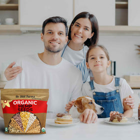 Be Still Farms hemp seeds for baking and healthy snacking.