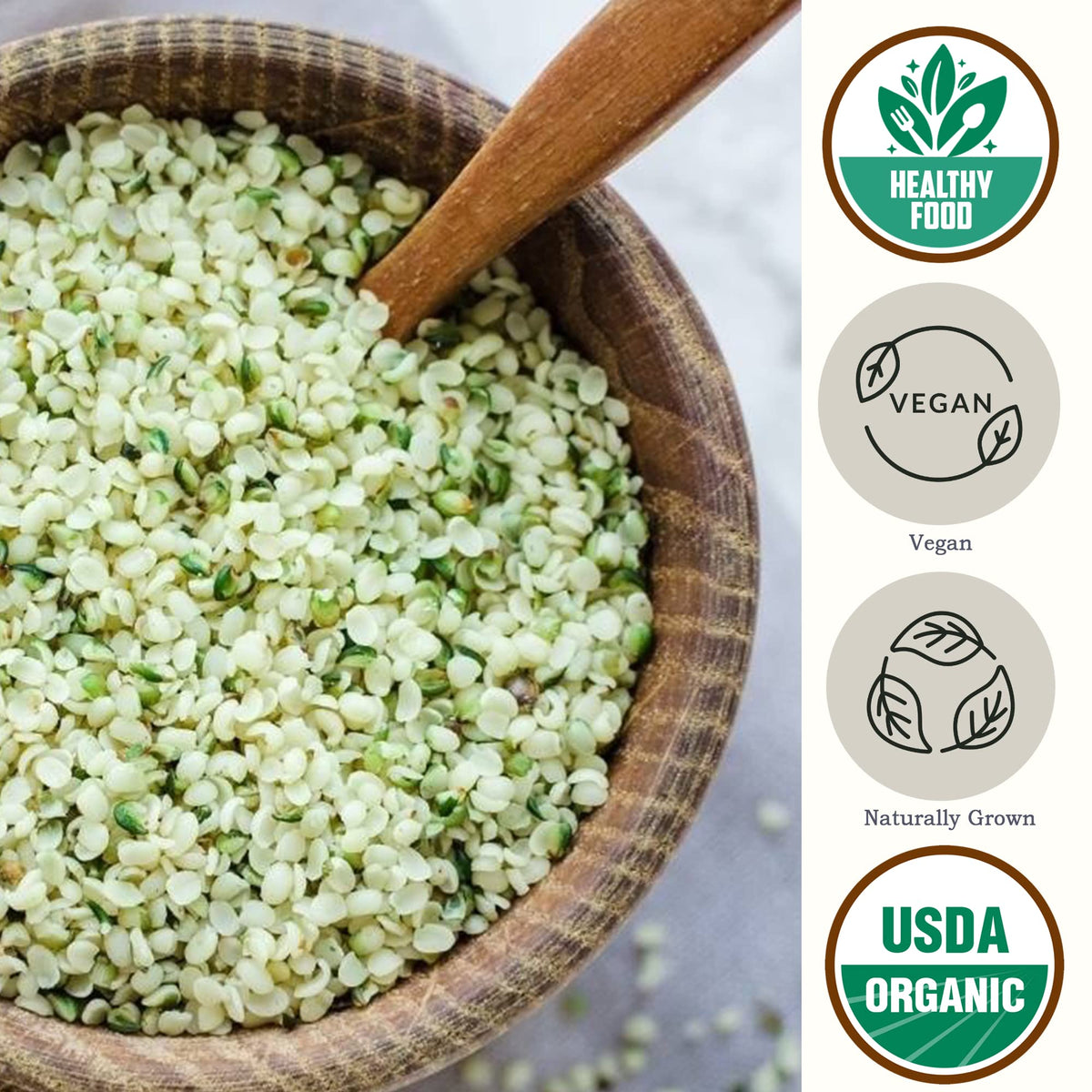 Be Still Farms hulled hemp seeds add creamy texture to smoothies.