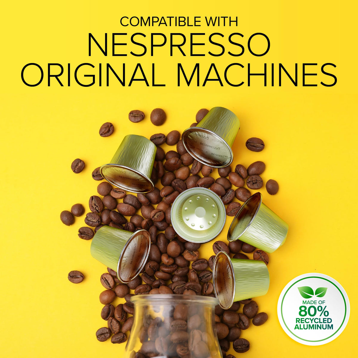 A 120-pack of Bestpresso coffee pods ready for daily espresso.