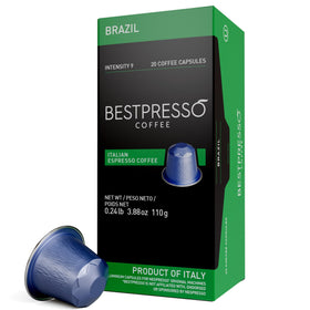 Bestpresso Brazil espresso pods for Nespresso Original machines with rich crema