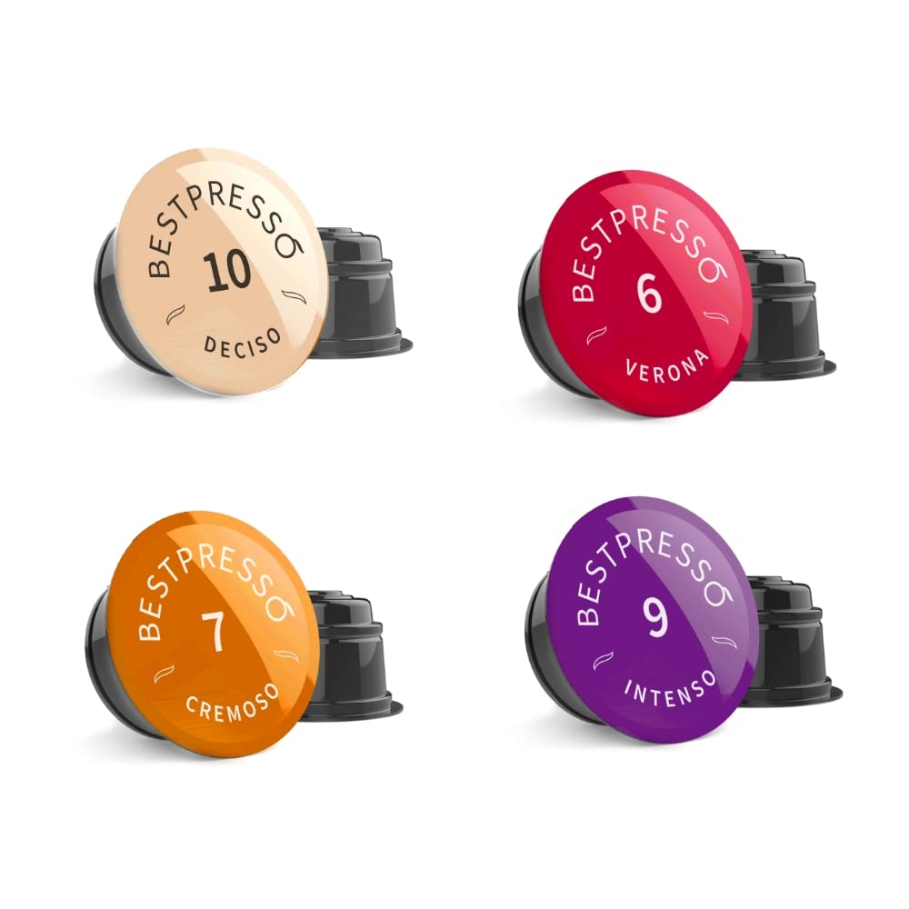 Bestpresso Intenso pods pack highlighting bold morning espresso
