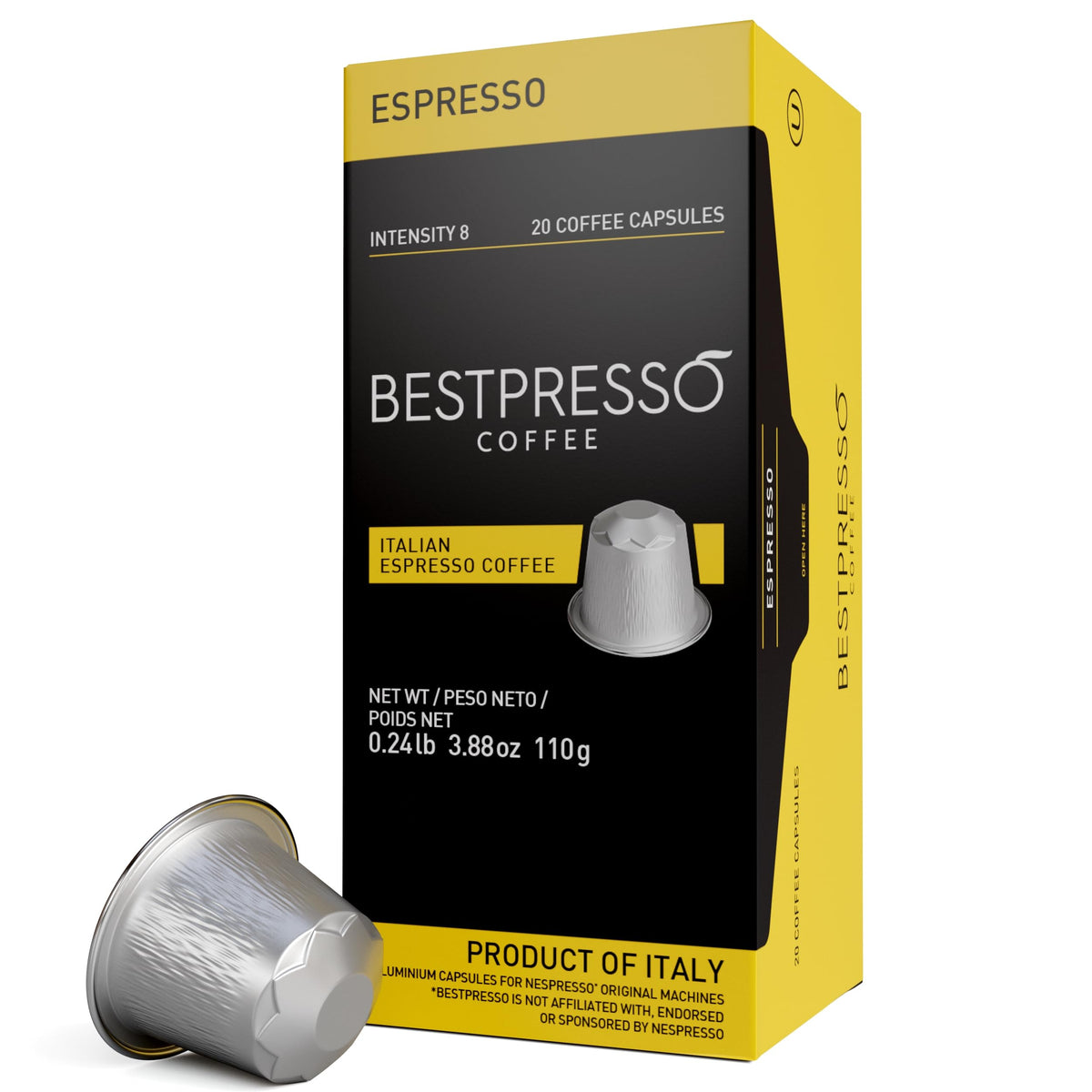 Bestpresso original-machine pods aluminum for quick home espresso.