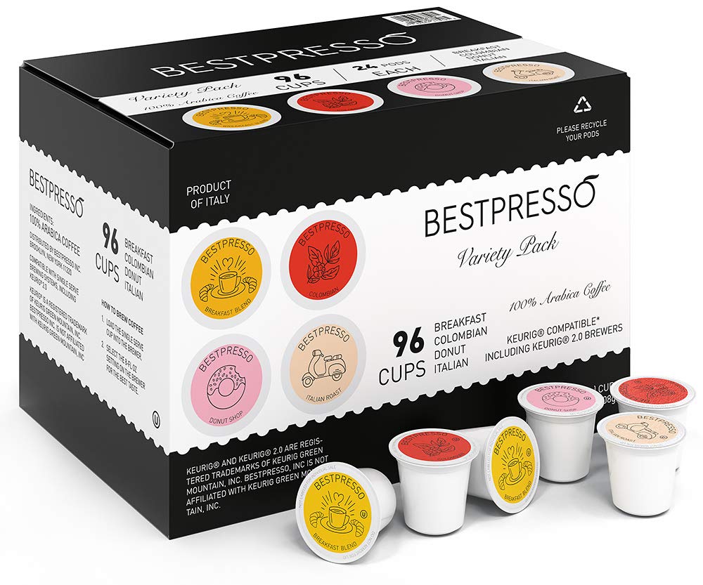 Bestpresso Breakfast Blend cups ready for a smooth morning brew