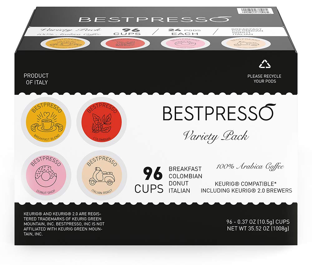 Bestpresso pods compatible with Keurig brewers including 2.0