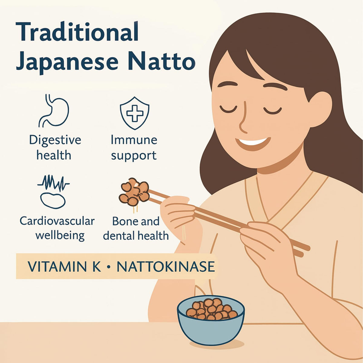 Besway Natto Powder close-up showing fermentation texture and ingredients