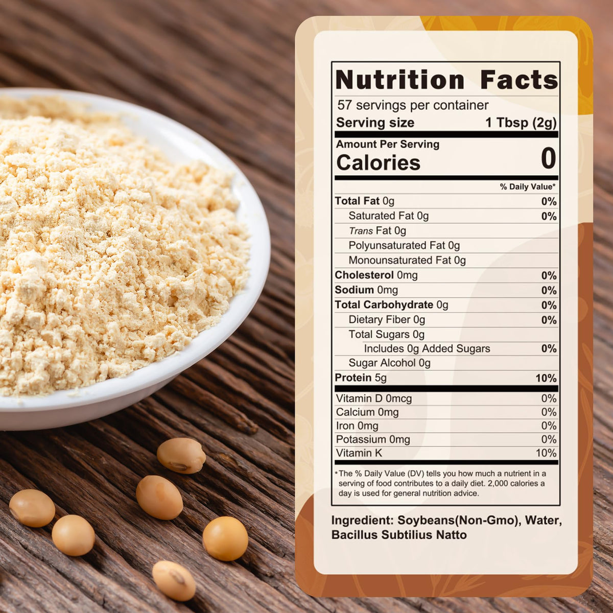 Besway Natto Powder scoop demonstrates precise measuring for smoothies and bowls