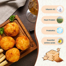 Besway Natto Powder mixed into soups and dressings for a savory boost
