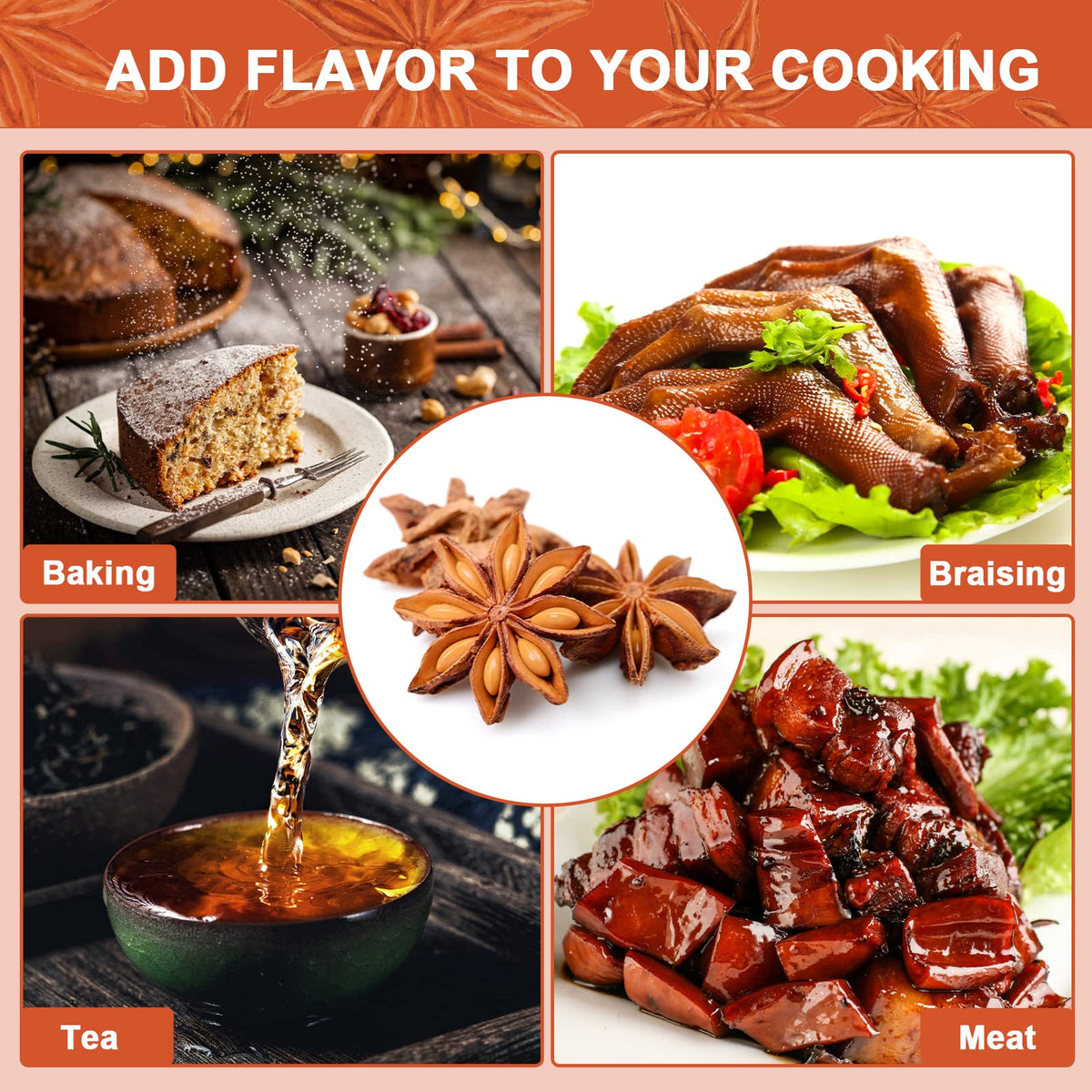 Besway Star Anise braises-stews use adds depth and spice.