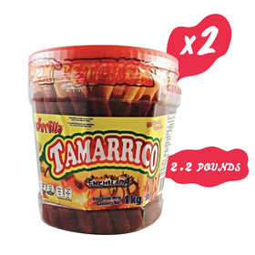 Tamarrico candy closeup highlighting chili dust and tamarind taste