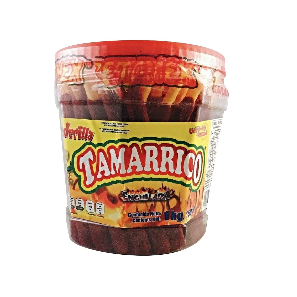 Betamex Tamarrico candy sticks close-up with bold tamarind and chili flavor.