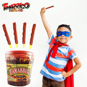 Tamarrico tamarind sticks packaging for Mexican candy lovers.