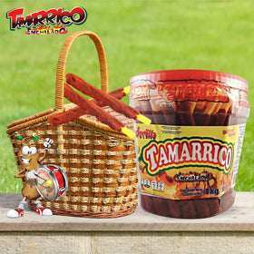 Betamex Tamarrico sticks on shelf in bright packaging.