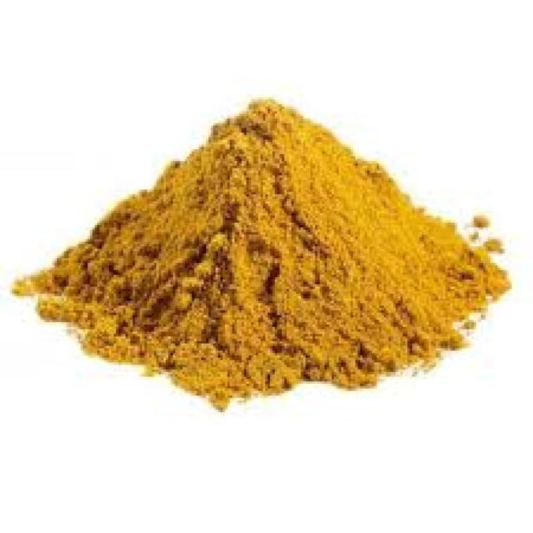 Betapac Curry Powder spice jar on shelf provides convenient flavor boost for meals.