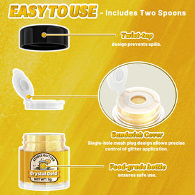 Betifood edible glitter for cake decorating and cookies