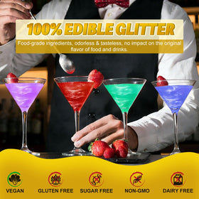 Betifood smooth-texture glitter dust blends without clumping