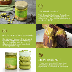 Betritionist Pistachio Butter spoon pouring a smooth texture.