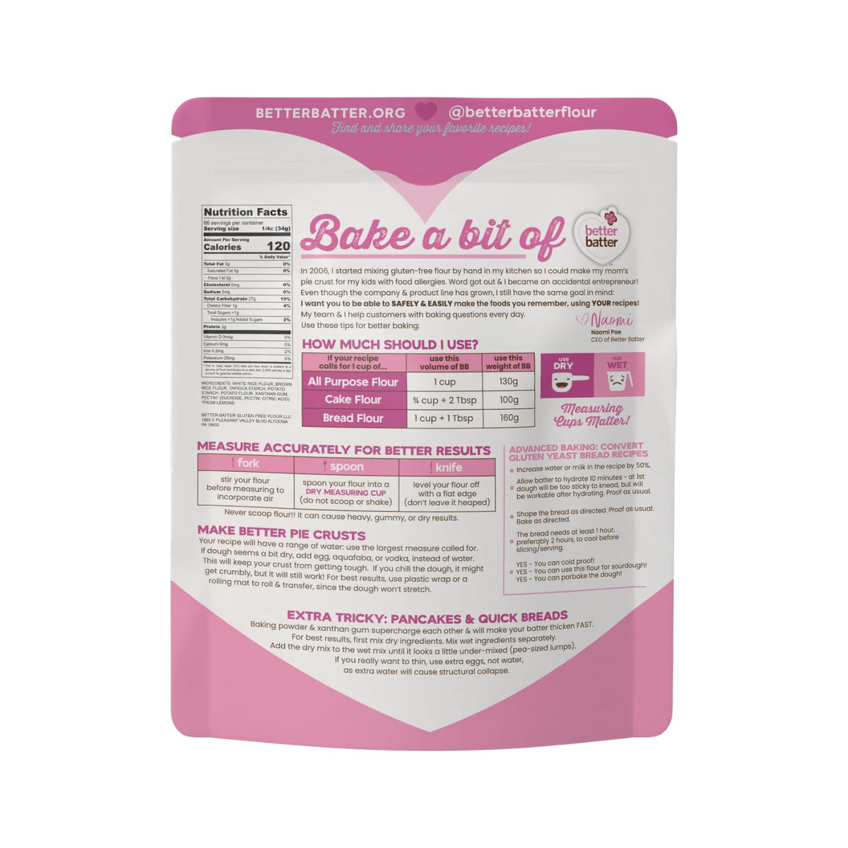Better Batter gluten-free flour being whisked in a bowl