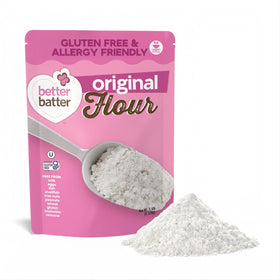 Better Batter Original Blend package front showing gluten-free, vegan, kosher certifications.