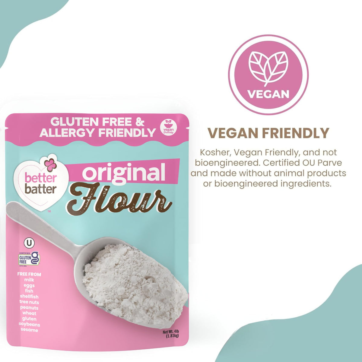 Better Batter Original Blend pancakes stack, light and fluffy results